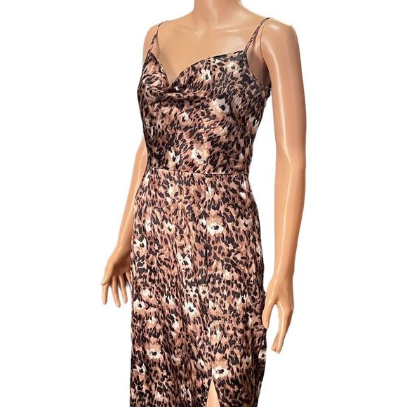 Chi Chi London Animal Print Slip Dress Size 8 - Picture 5 of 15